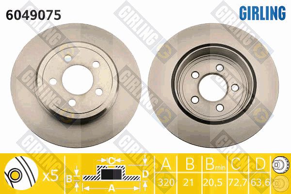 GIRLING Bremžu diski 6049075