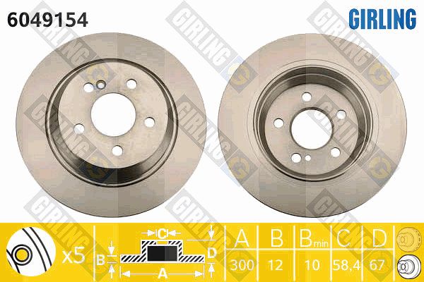 GIRLING Bremžu diski 6049154