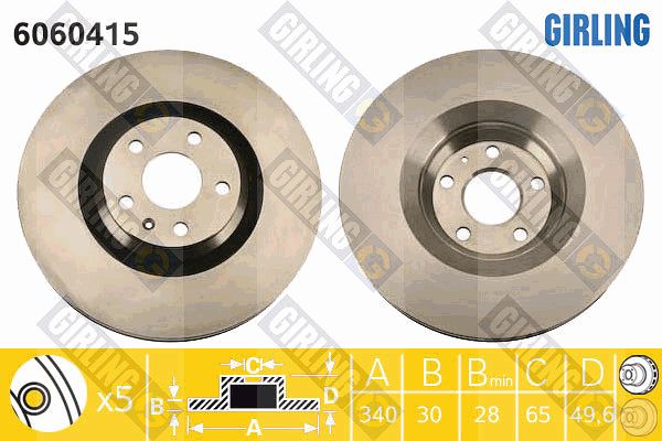 GIRLING Тормозной диск 6060415