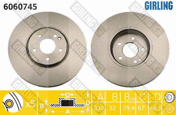 GIRLING Bremžu diski 6060745