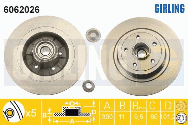 GIRLING Bremžu diski 6062026