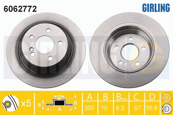 GIRLING Bremžu diski 6062772