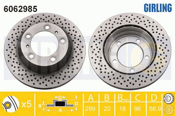 GIRLING Тормозной диск 6062985