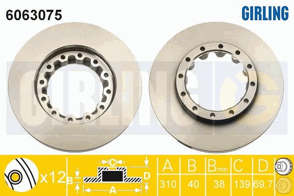 GIRLING Bremžu diski 6063075