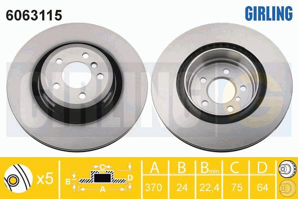 GIRLING Тормозной диск 6063115