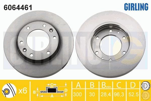 GIRLING Bremžu diski 6064461