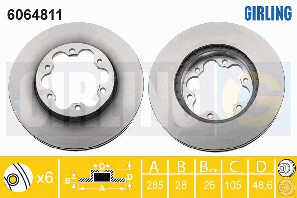 GIRLING Bremžu diski 6064811