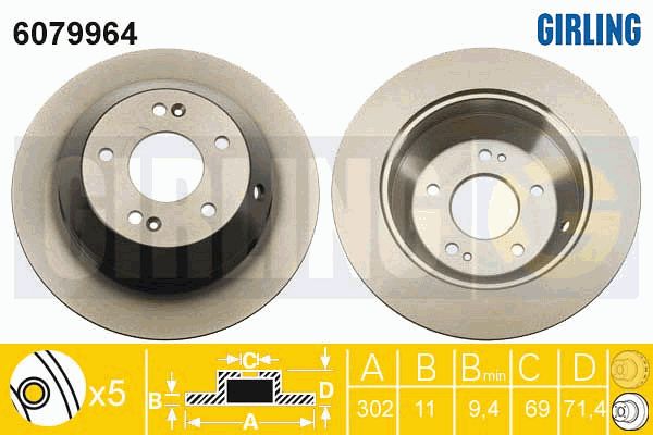 GIRLING Bremžu diski 6079964