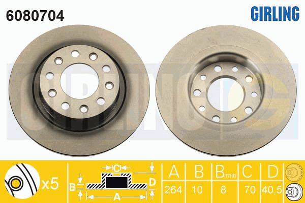 GIRLING Bremžu diski 6080704