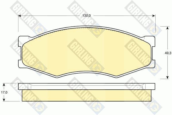 GIRLING Комплект тормозных колодок, дисковый тормоз 6103189