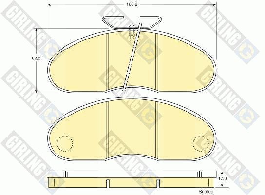 GIRLING Комплект тормозных колодок, дисковый тормоз 6109483