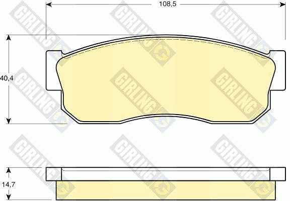 GIRLING Комплект тормозных колодок, дисковый тормоз 6109889