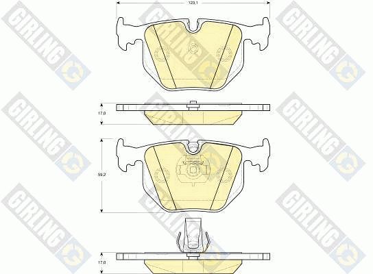 GIRLING Комплект тормозных колодок, дисковый тормоз 6115272