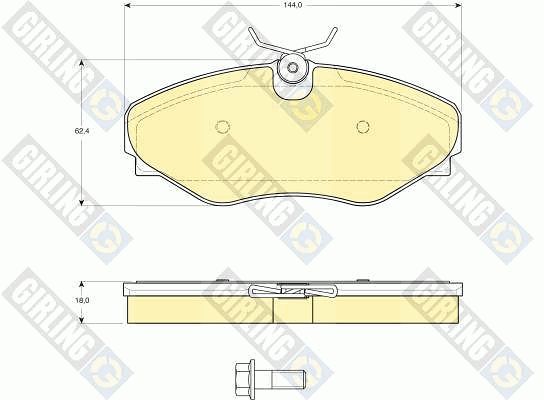 GIRLING Комплект тормозных колодок, дисковый тормоз 6115741