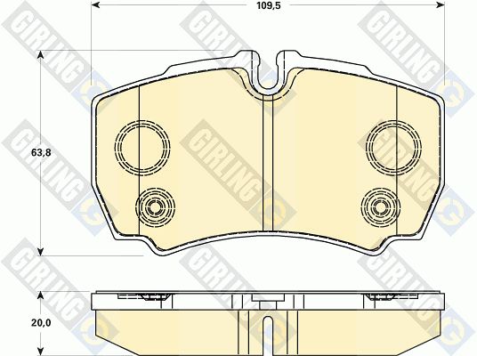 GIRLING Комплект тормозных колодок, дисковый тормоз 6119019