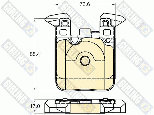 GIRLING Bremžu uzliku kompl., Disku bremzes 6120285