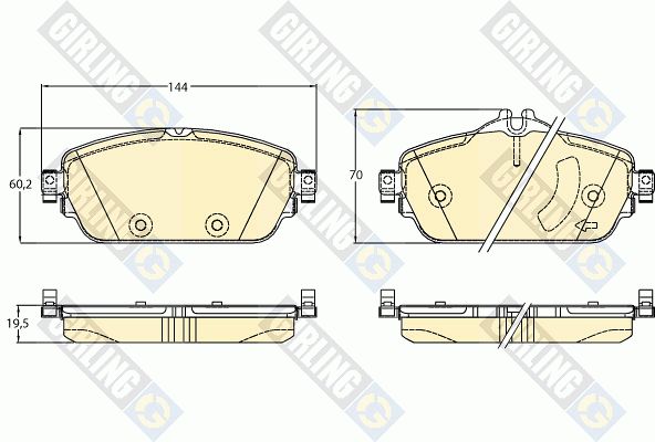 GIRLING Комплект тормозных колодок, дисковый тормоз 6120702