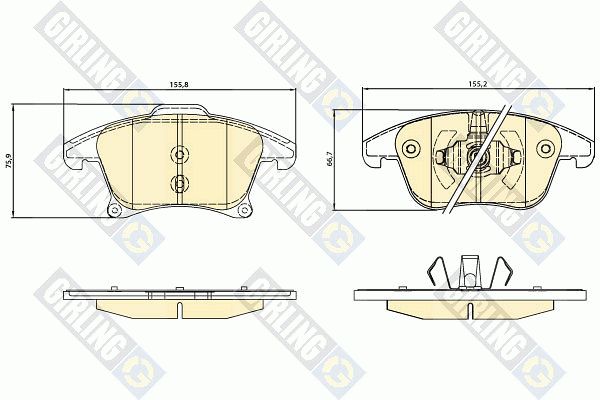 GIRLING Комплект тормозных колодок, дисковый тормоз 6120752