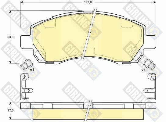 GIRLING Bremžu uzliku kompl., Disku bremzes 6132059