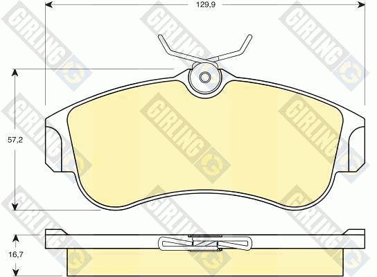 GIRLING Комплект тормозных колодок, дисковый тормоз 6132711