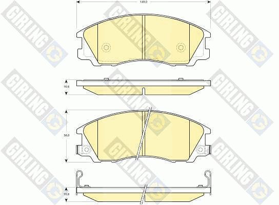 GIRLING Комплект тормозных колодок, дисковый тормоз 6132999