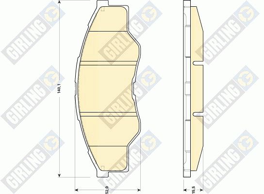 GIRLING Комплект тормозных колодок, дисковый тормоз 6135009