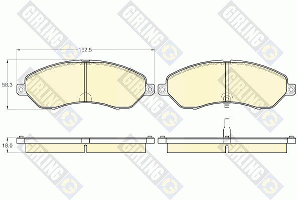 GIRLING Комплект тормозных колодок, дисковый тормоз 6135646