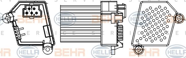 HELLA Регулятор, вентилятор салона 5HL 351 311-521