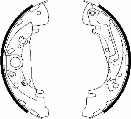 HELLA Bremžu loku komplekts 8DB 355 000-361