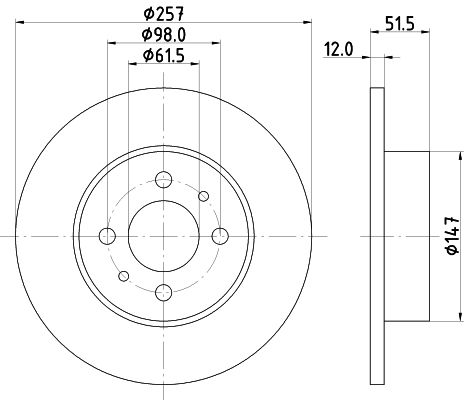 HELLA Тормозной диск 8DD 355 100-691