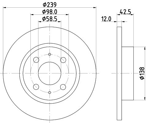 HELLA Bremžu diski 8DD 355 101-481