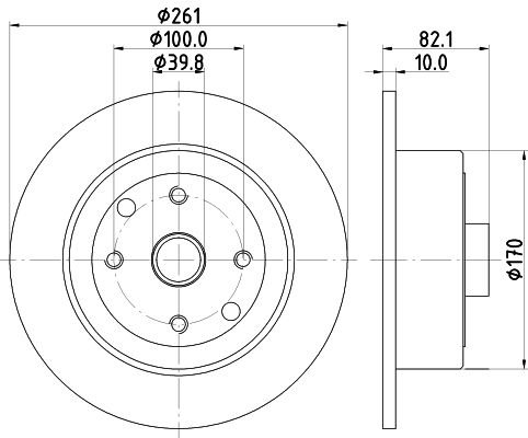 HELLA Bremžu diski 8DD 355 101-671