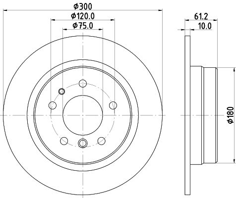 HELLA Тормозной диск 8DD 355 101-731