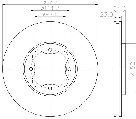 HELLA Bremžu diski 8DD 355 105-301