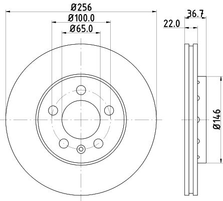 HELLA Тормозной диск 8DD 355 105-361