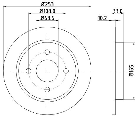 HELLA Тормозной диск 8DD 355 105-661