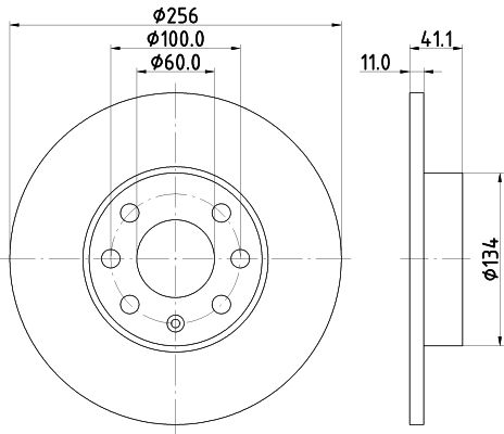 HELLA Тормозной диск 8DD 355 106-031