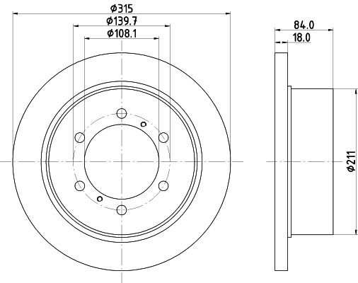 HELLA Тормозной диск 8DD 355 106-221