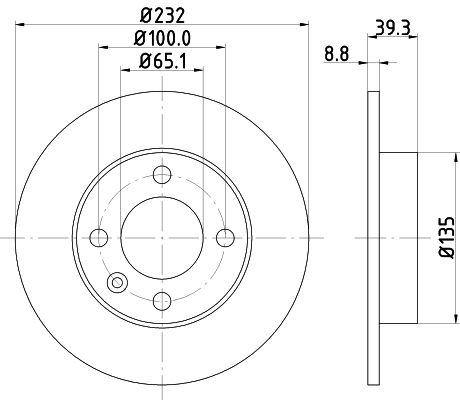 HELLA Bremžu diski 8DD 355 106-681