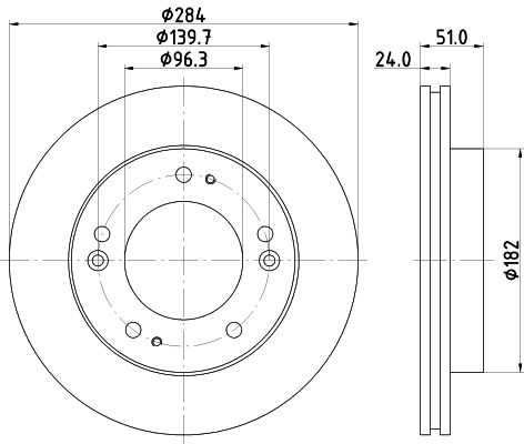 HELLA Тормозной диск 8DD 355 107-381