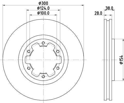 HELLA Bremžu diski 8DD 355 108-021