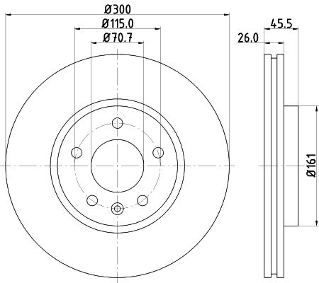 HELLA Тормозной диск 8DD 355 116-591