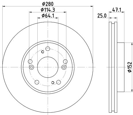 HELLA Bremžu diski 8DD 355 118-191