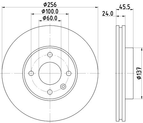 HELLA Тормозной диск 8DD 355 119-351