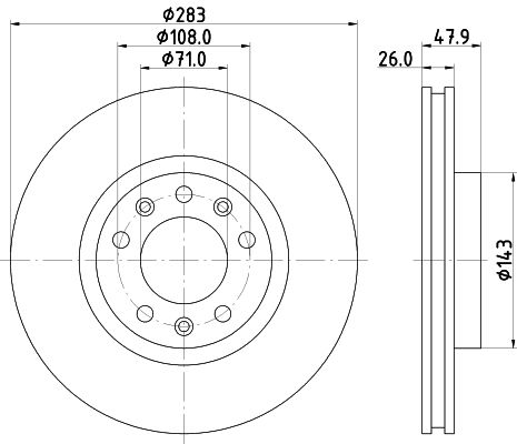 HELLA Тормозной диск 8DD 355 120-481