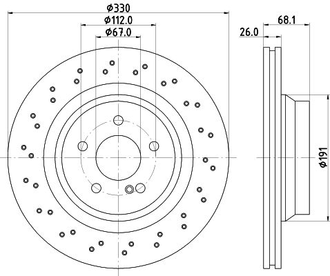 HELLA Тормозной диск 8DD 355 121-681