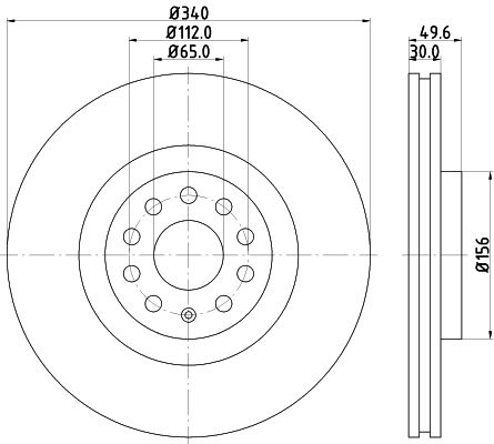 HELLA Bremžu diski 8DD 355 121-921