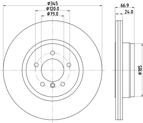 HELLA Тормозной диск 8DD 355 122-051