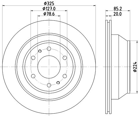 HELLA Тормозной диск 8DD 355 122-311