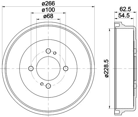 HELLA Bremžu trumulis 8DT 355 300-821